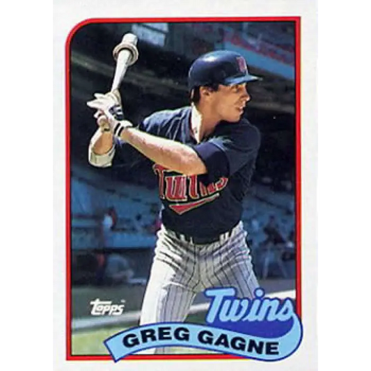 1989 Topps #19 Greg Gagne NM-MT Minnesota Twins Baseball Card Image 1