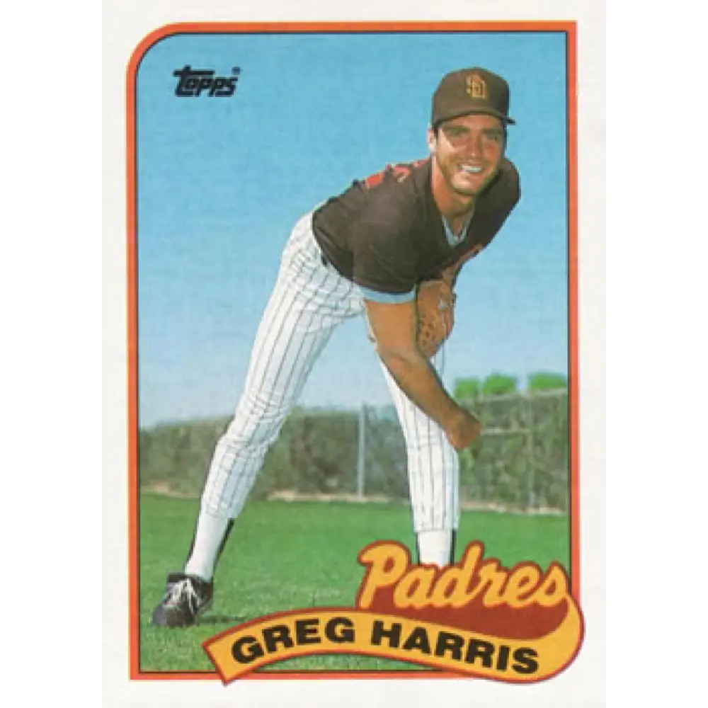 1989 Topps #194 Greg Harris NM-MT RC Rookie San Diego Padres Baseball Card Image 1