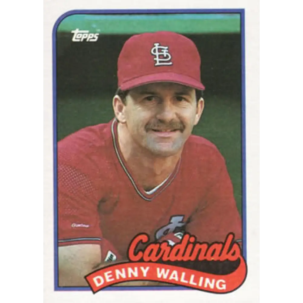 1989 Topps #196 Denny Walling NM-MT St. Louis Cardinals Baseball Card Image 1