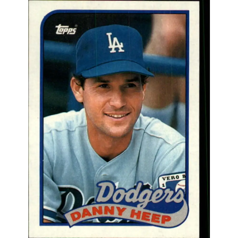 1989 Topps #198 Danny Heep NM-MT Los Angeles Dodgers Baseball Card Image 1