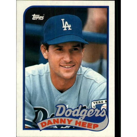 1989 Topps #198 Danny Heep NM-MT Los Angeles Dodgers Baseball Card Image 1