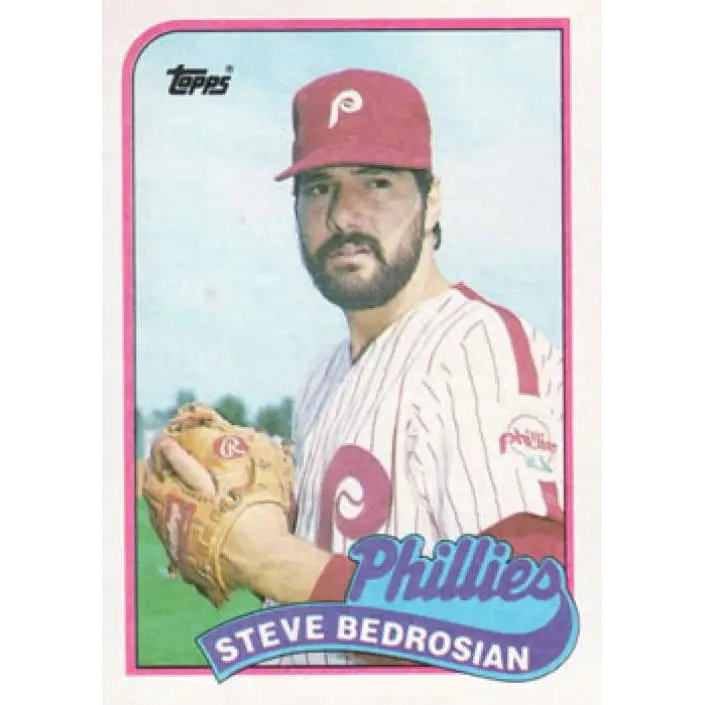 1989 Topps #20 Steve Bedrosian NM-MT Philadelphia Phillies Baseball Card Image 1