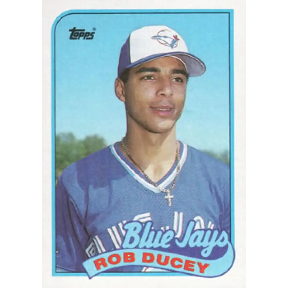 1989 Topps #203 Rob Ducey NM-MT Toronto Blue Jays Baseball Card Image 1