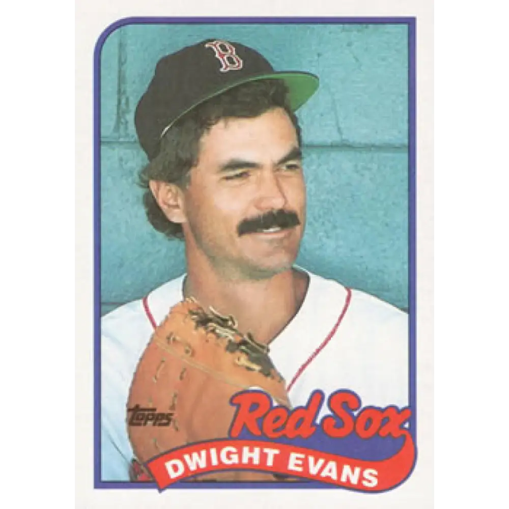 1989 Topps #205 Dwight Evans NM-MT Boston Red Sox Baseball Card Image 1