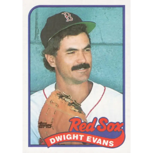 1989 Topps #205 Dwight Evans NM-MT Boston Red Sox Baseball Card Image 1