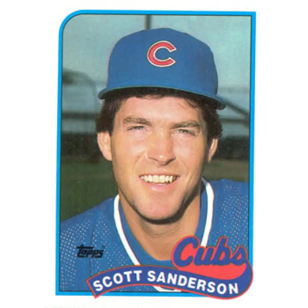 1989 Topps #212 Scott Sanderson NM-MT Chicago Cubs Baseball Card Image 1