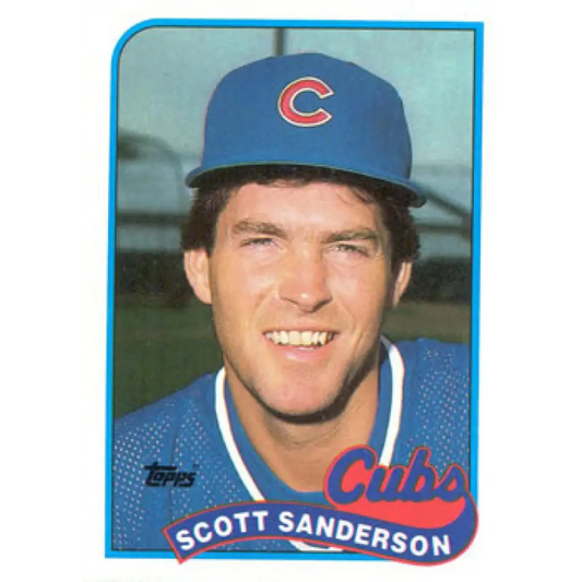 1989 Topps #212 Scott Sanderson NM-MT Chicago Cubs Baseball Card Image 1