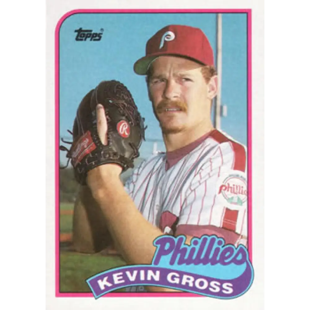 1989 Topps #215 Kevin Gross NM-MT Philadelphia Phillies Baseball Card Image 1