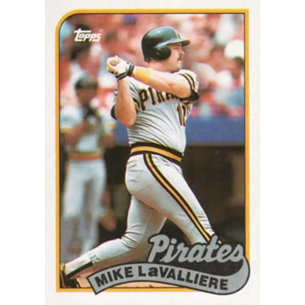 1989 Topps #218 Mike LaValliere NM-MT Pittsburgh Pirates Baseball Card Image 1