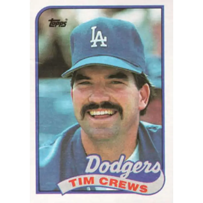 1989 Topps #22 Tim Crews NM-MT Los Angeles Dodgers Baseball Card Image 1