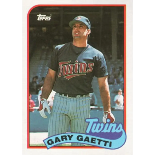 1989 Topps #220 Gary Gaetti NM-MT Minnesota Twins Baseball Card Image 1