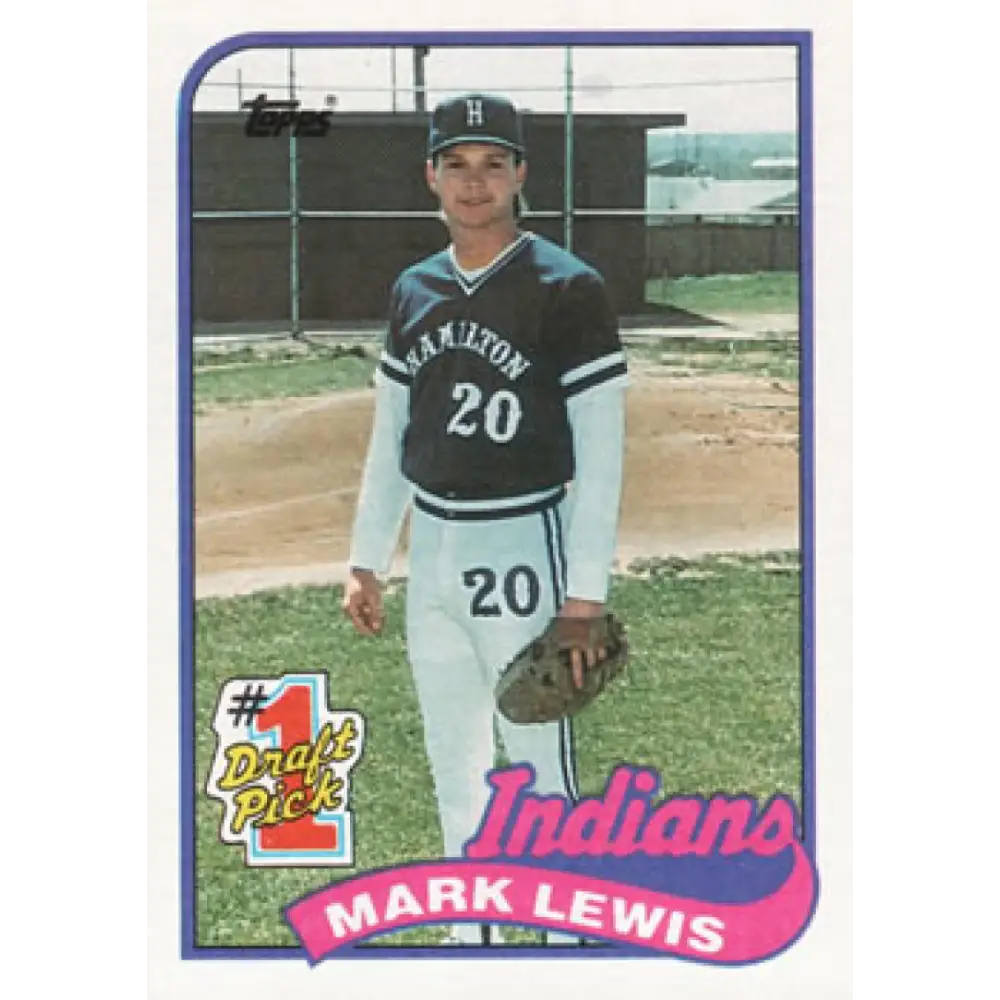 1989 Topps #222 Mark Lewis NM-MT RC Rookie Cleveland Indians Baseball Card Image 1