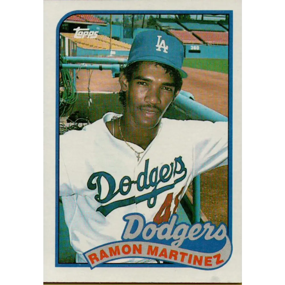 1989 Topps #225 Ramon Martinez NM-MT RC Rookie Los Angeles Dodgers Baseball Card Image 1