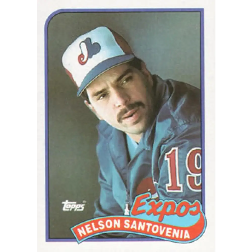 1989 Topps #228 Nelson Santovenia NM-MT Montreal Expos Baseball Card Image 1