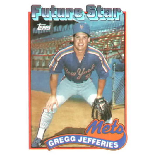 1989 Topps #233a Gregg Jefferies NM-MT New York Mets Baseball Card Image 1