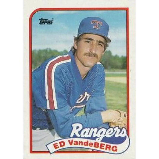 1989 Topps #242 Ed Vande Berg NM-MT Texas Rangers Baseball Card Image 1