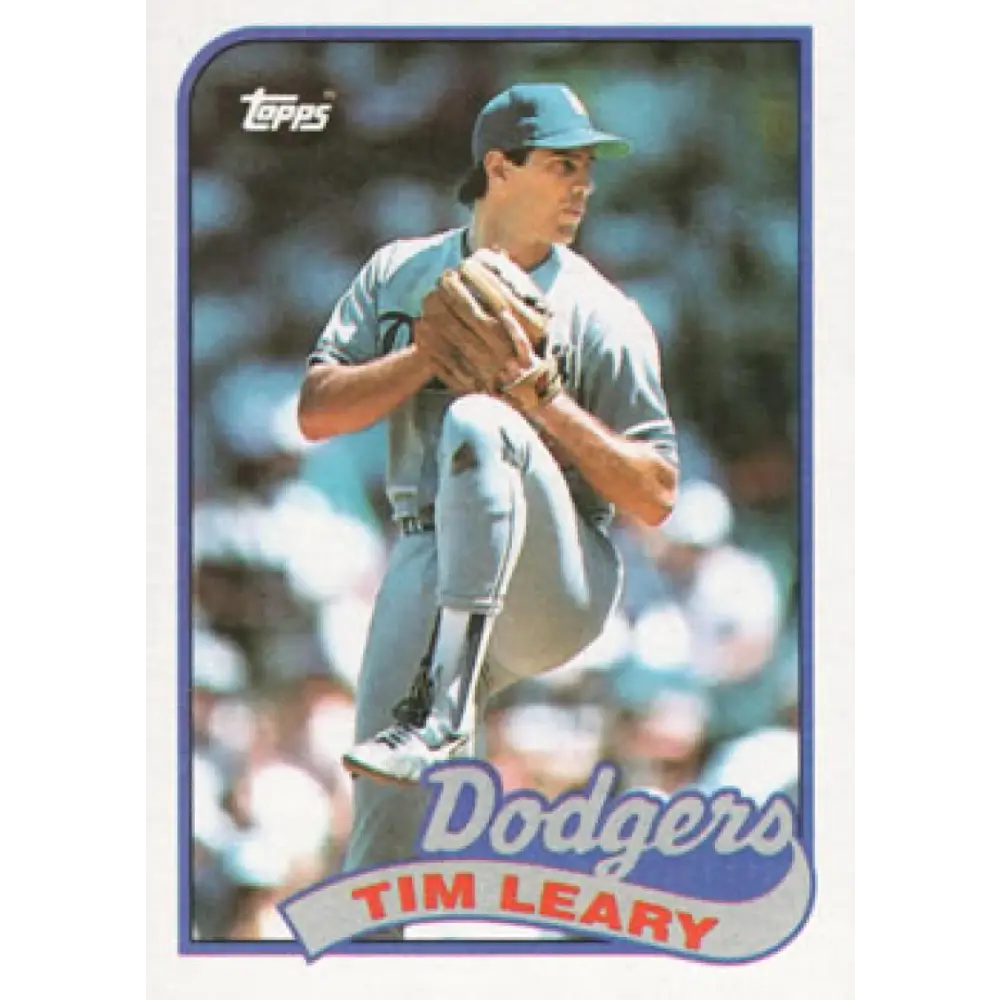 1989 Topps #249 Tim Leary NM-MT Los Angeles Dodgers Baseball Card Image 1