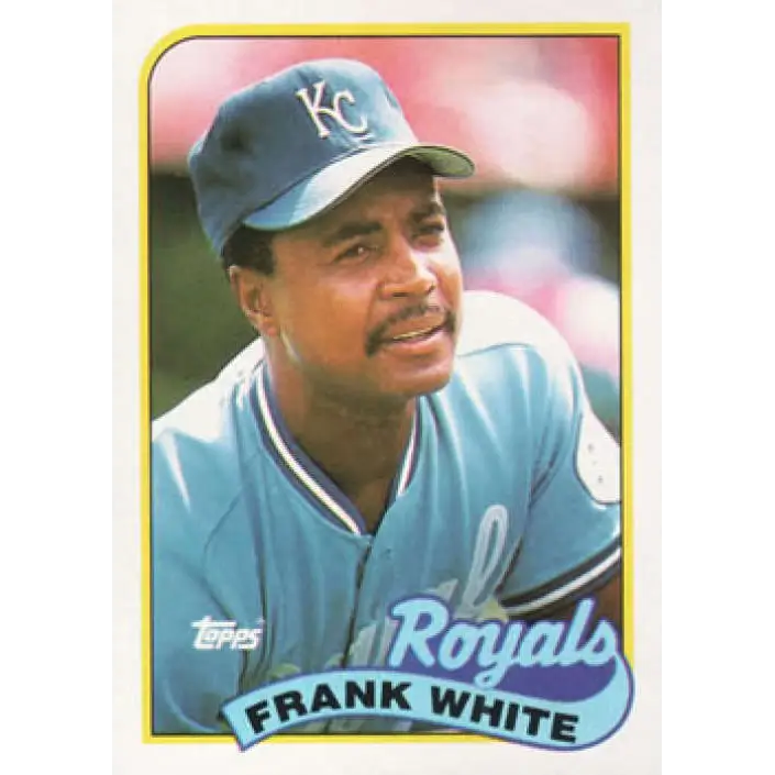 1989 Topps #25 Frank White NM-MT Kansas City Royals Baseball Card Image 1