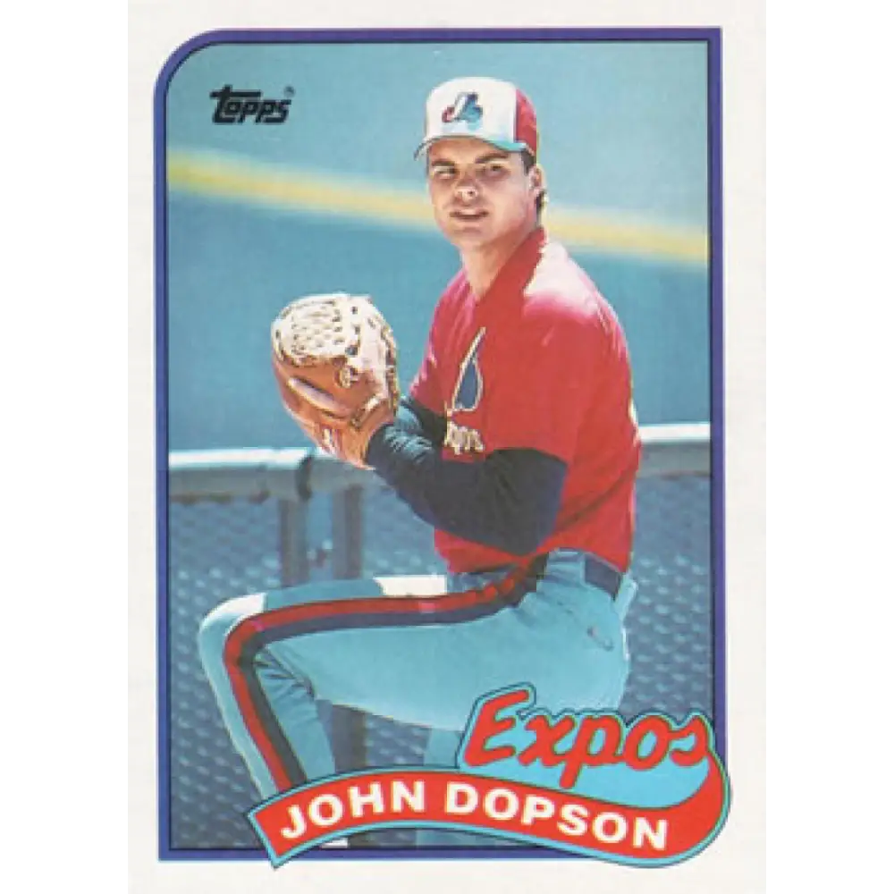 1989 Topps #251 John Dopson NM-MT RC Rookie Montreal Expos Baseball Card Image 1