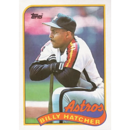 1989 Topps #252 Billy Hatcher NM-MT Houston Astros Baseball Card Image 1