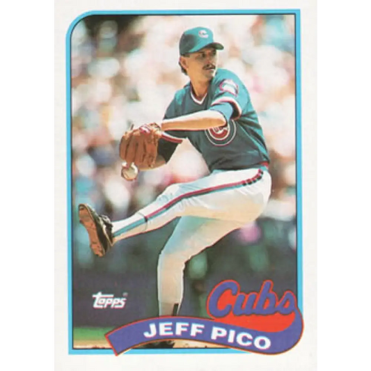 1989 Topps #262 Jeff Pico NM-MT Chicago Cubs Baseball Card Image 1