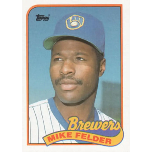 1989 Topps #263 Mike Felder NM-MT Milwaukee Brewers Baseball Card Image 1