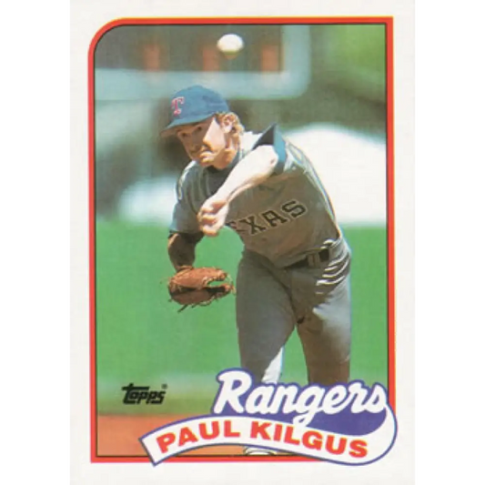1989 Topps #276 Paul Kilgus NM-MT Texas Rangers Baseball Card Image 1