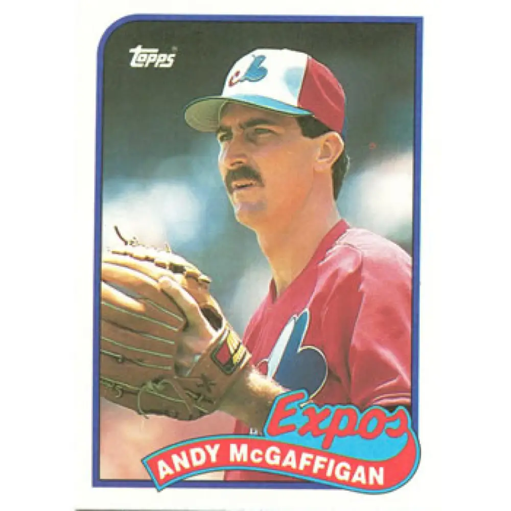 1989 Topps #278 Andy McGaffigan NM-MT Montreal Expos Baseball Card Image 1
