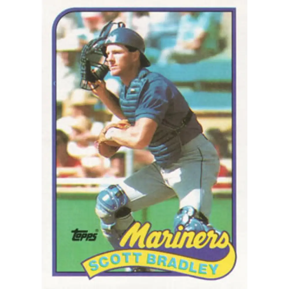 1989 Topps #279 Scott Bradley NM-MT Seattle Mariners Baseball Card Image 1