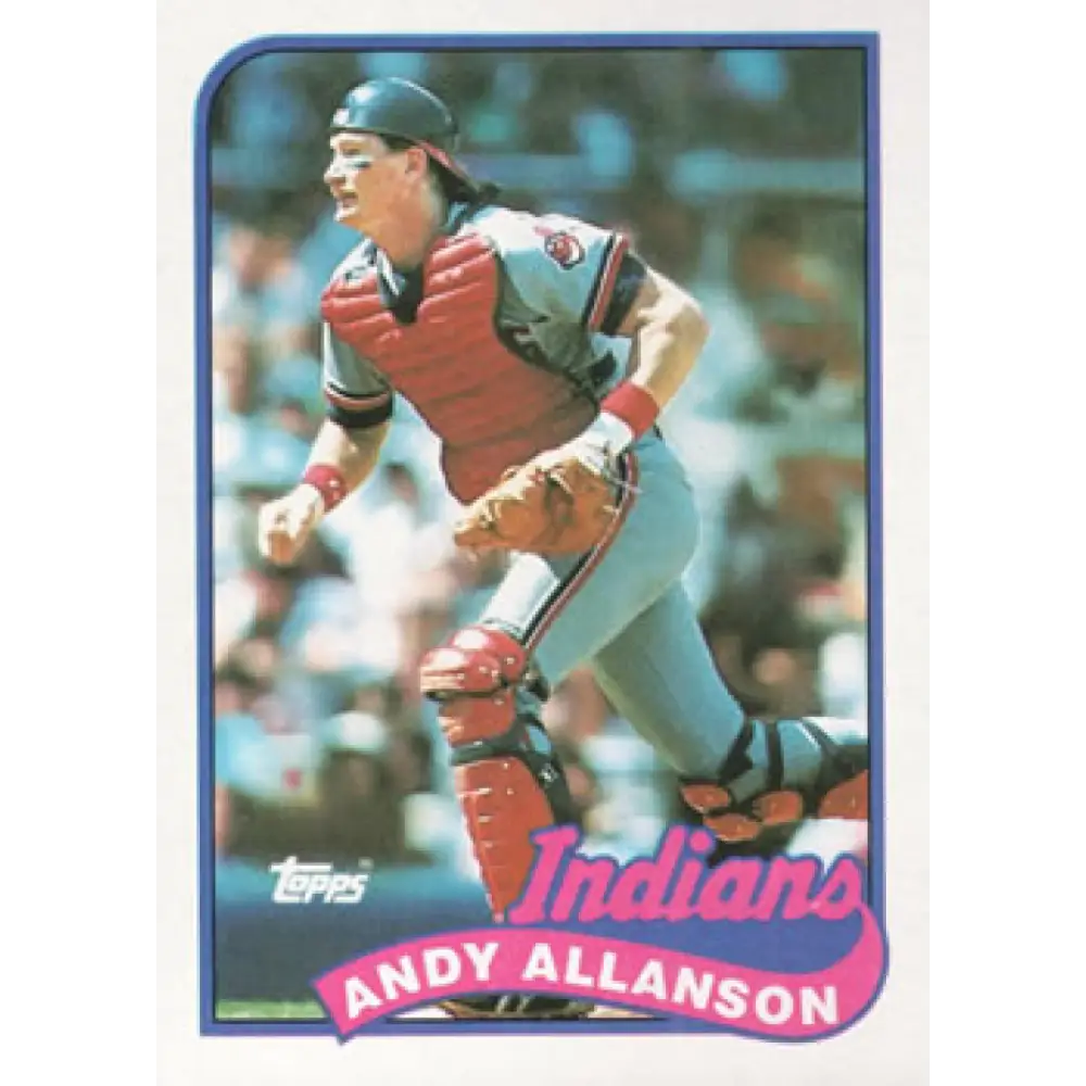 1989 Topps #283 Andy Allanson NM-MT Cleveland Indians Baseball Card Image 1