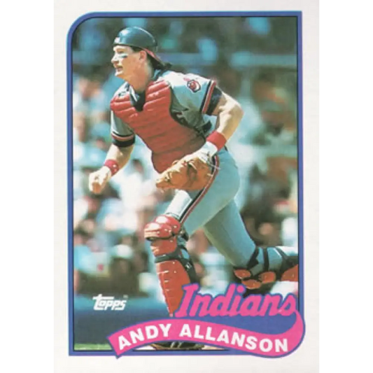 1989 Topps #283 Andy Allanson NM-MT Cleveland Indians Baseball Card Image 1