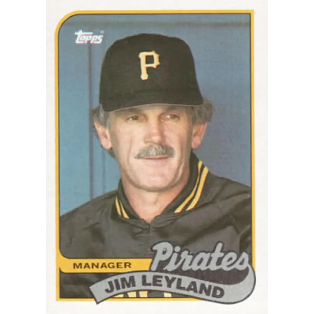 1989 Topps #284 Jim Leyland MG NM-MT Pittsburgh Pirates Baseball Card Image 1