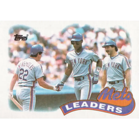 1989 Topps #291 Darryl Strawberry/Kevin McReynolds/Keith Hernandez New York Mets TL NM-MT New York Mets Baseball Card Image 1