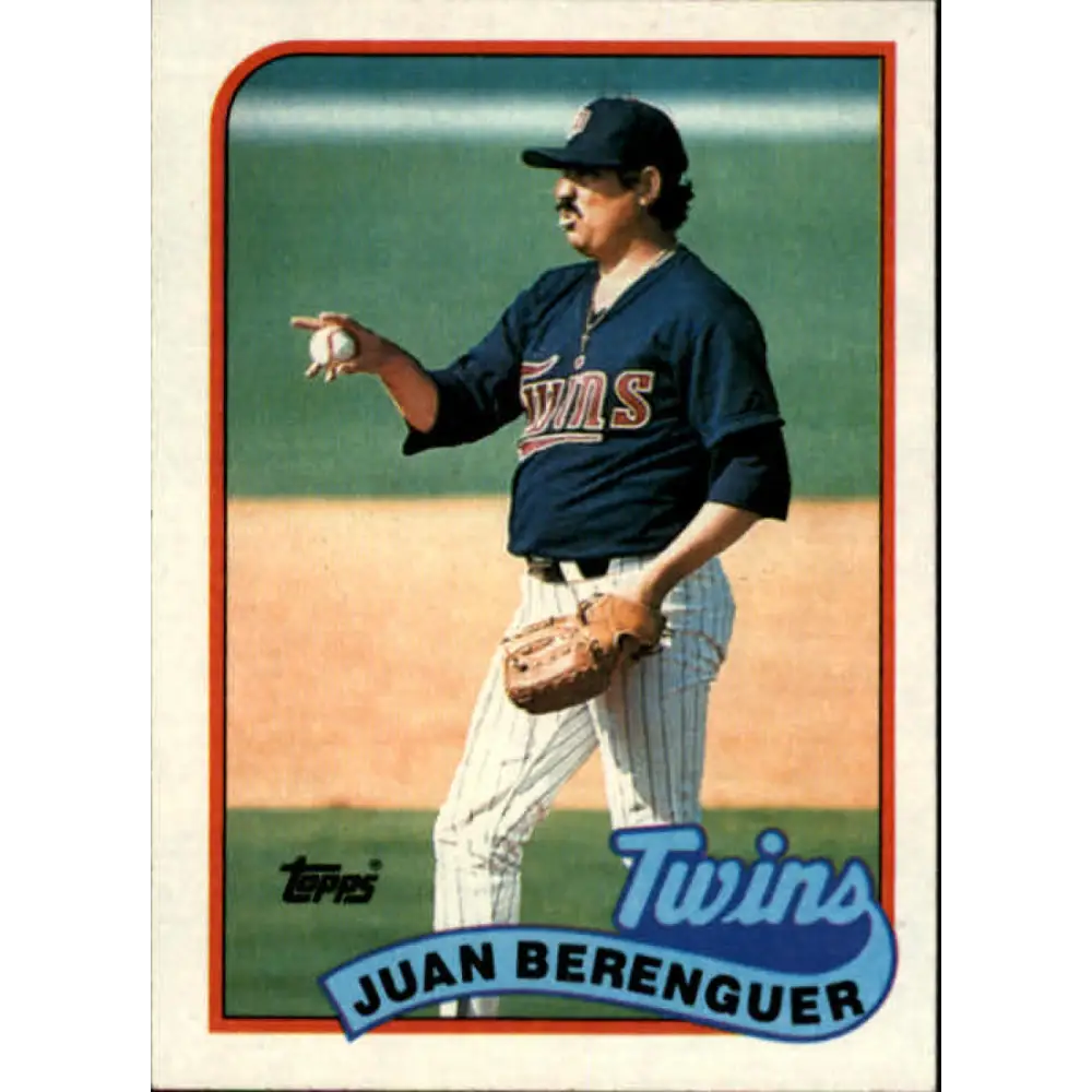 1989 Topps #294 Juan Berenguer NM-MT Minnesota Twins Baseball Card Image 1