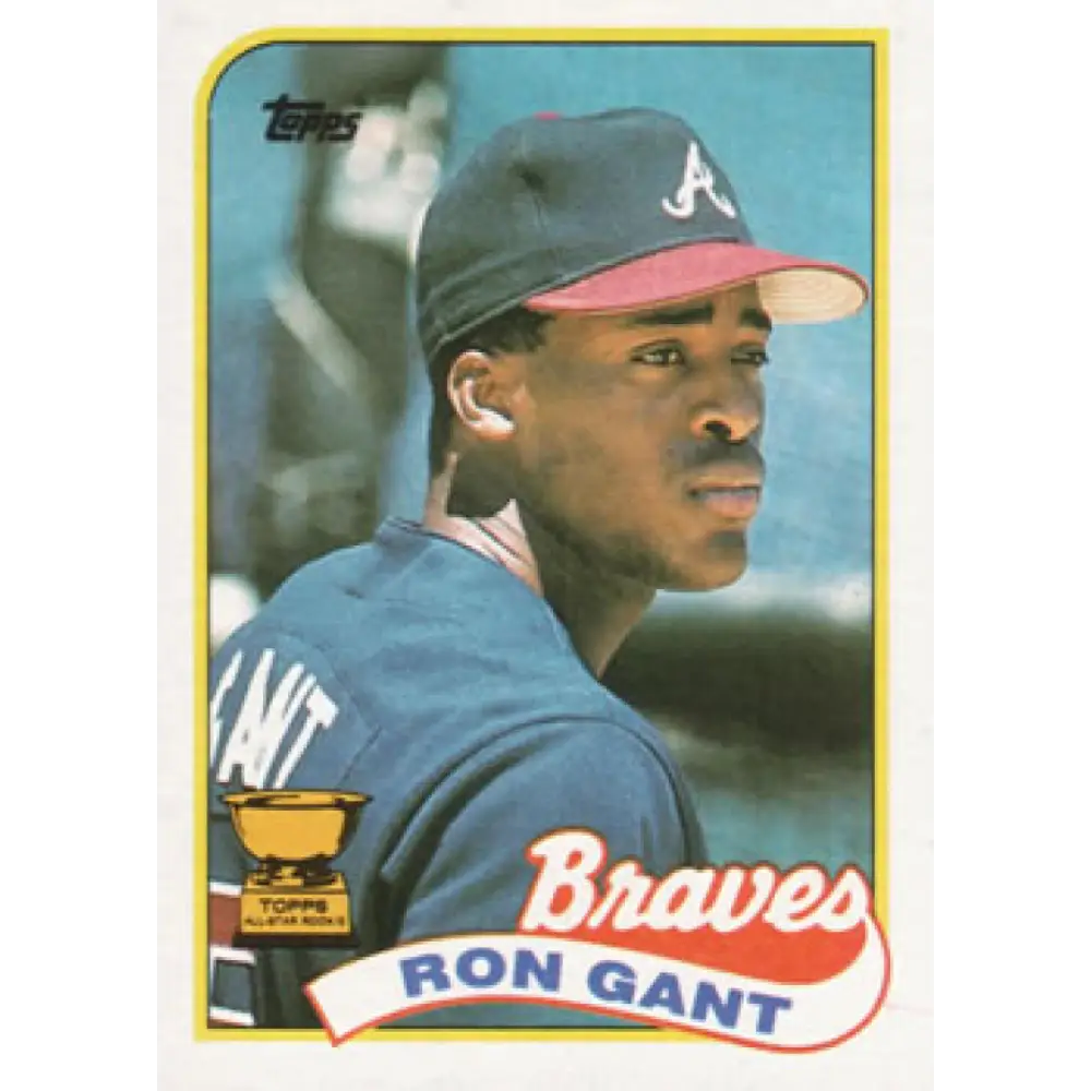 1989 Topps #296 Ron Gant AS NM-MT Atlanta Braves Baseball Card Image 1
