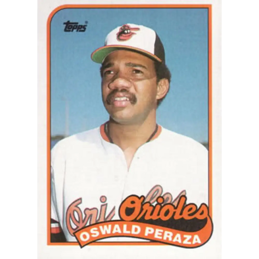 1989 Topps #297 Oswaldo Peraza NM-MT Baltimore Orioles Baseball Card Image 1
