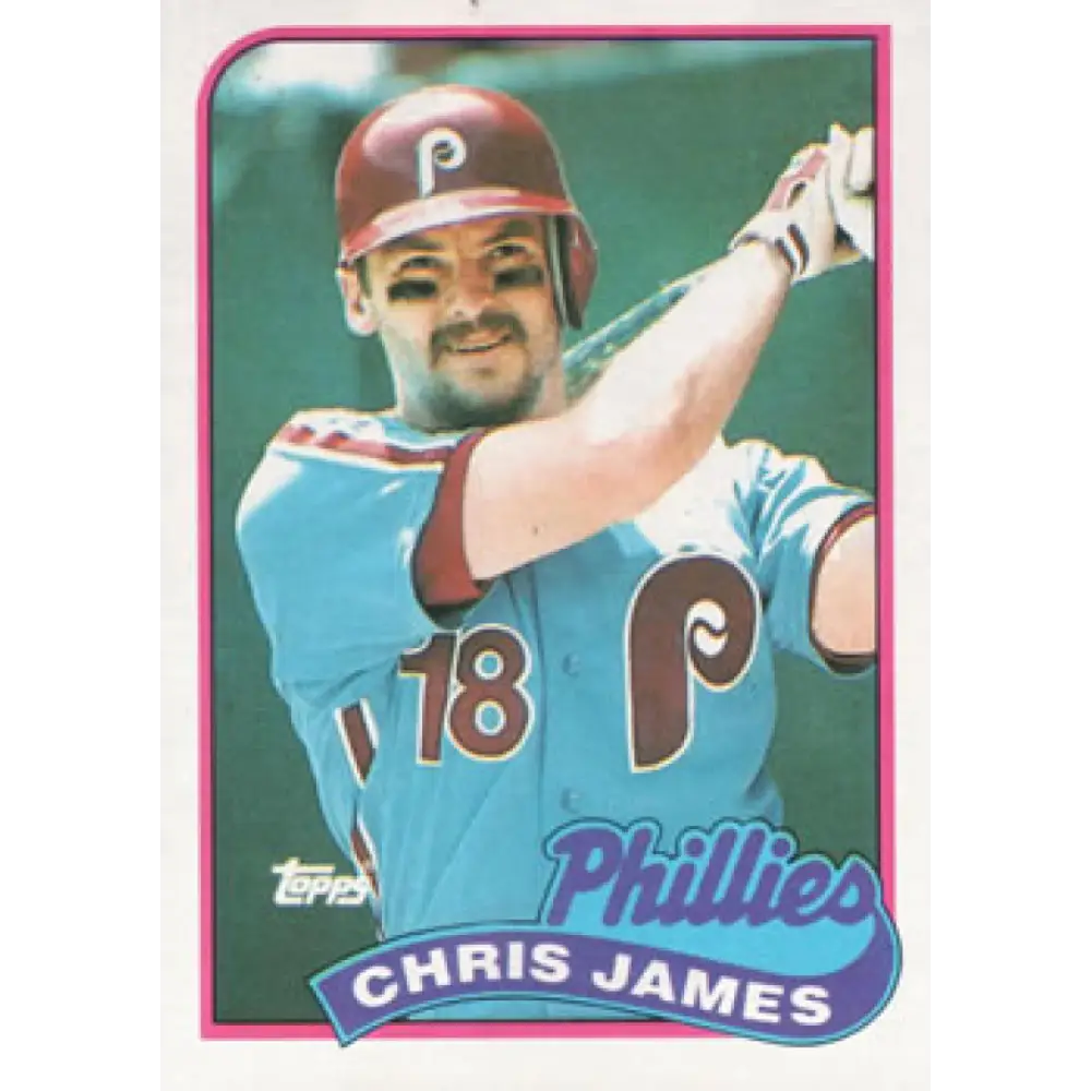 1989 Topps #298 Chris James NM-MT Philadelphia Phillies Baseball Card Image 1