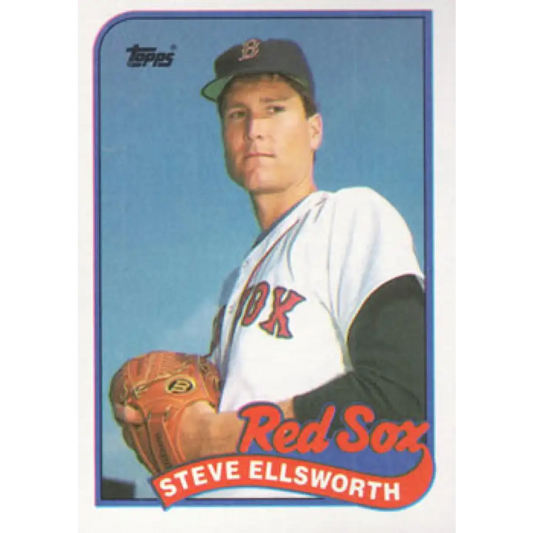 1989 Topps #299 Steve Ellsworth NM-MT RC Rookie Boston Red Sox Baseball Card Image 1