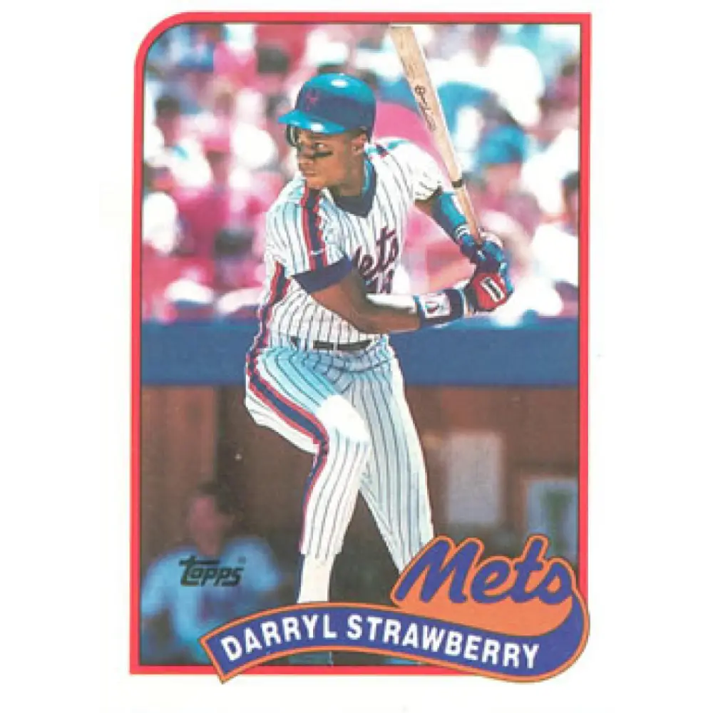 1989 Topps #300 Darryl Strawberry NM-MT New York Mets Baseball Card Image 1