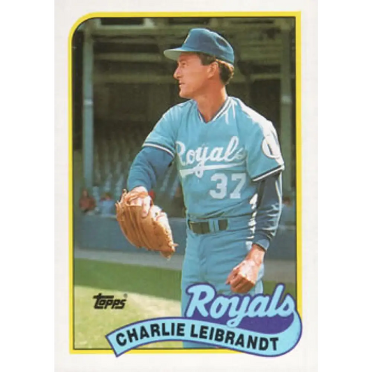1989 Topps #301 Charlie Leibrandt NM-MT Kansas City Royals Baseball Card Image 1