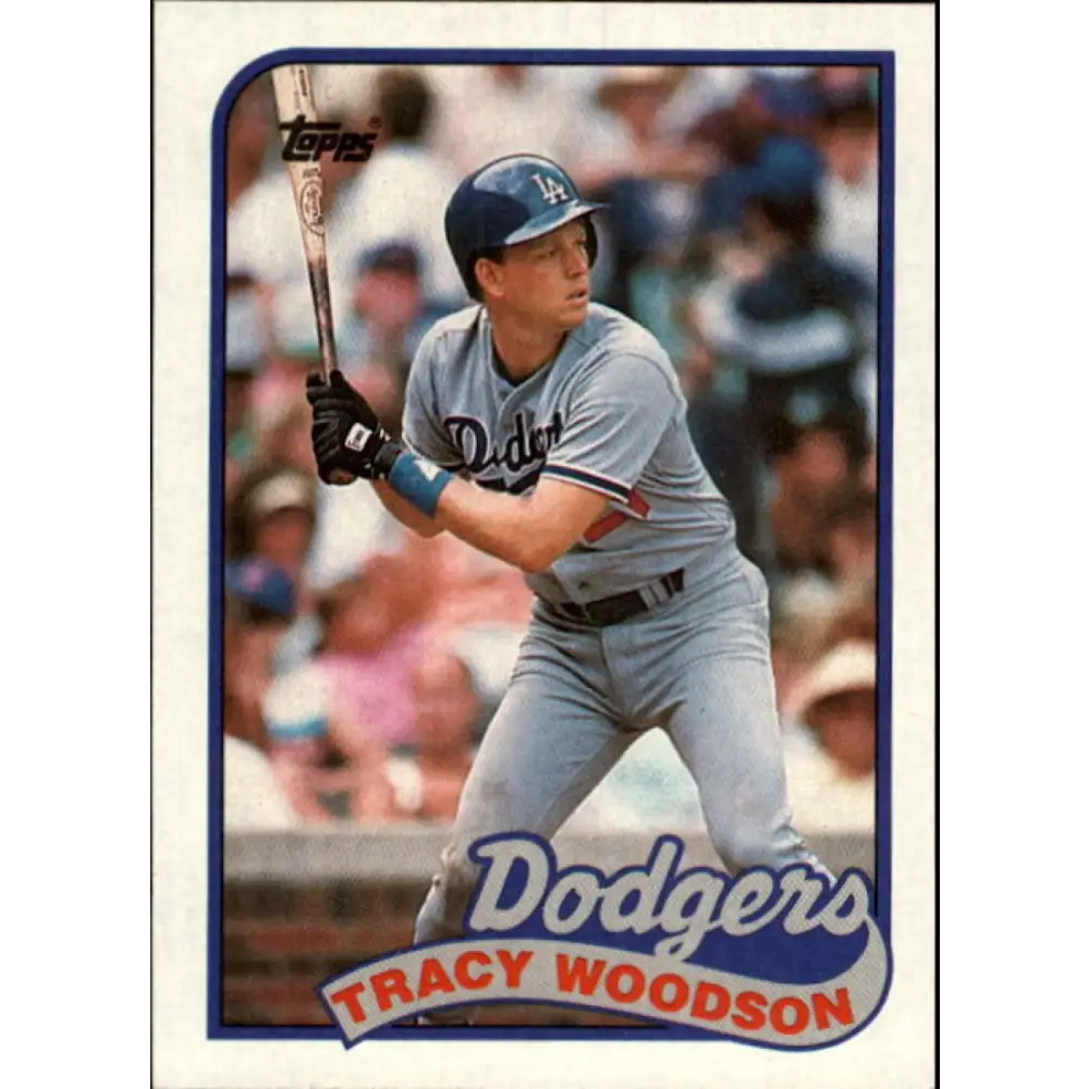 1989 Topps #306 Tracy Woodson NM-MT Los Angeles Dodgers Baseball Card Image 1