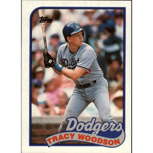 1989 Topps #306 Tracy Woodson NM-MT Los Angeles Dodgers Baseball Card Image 1