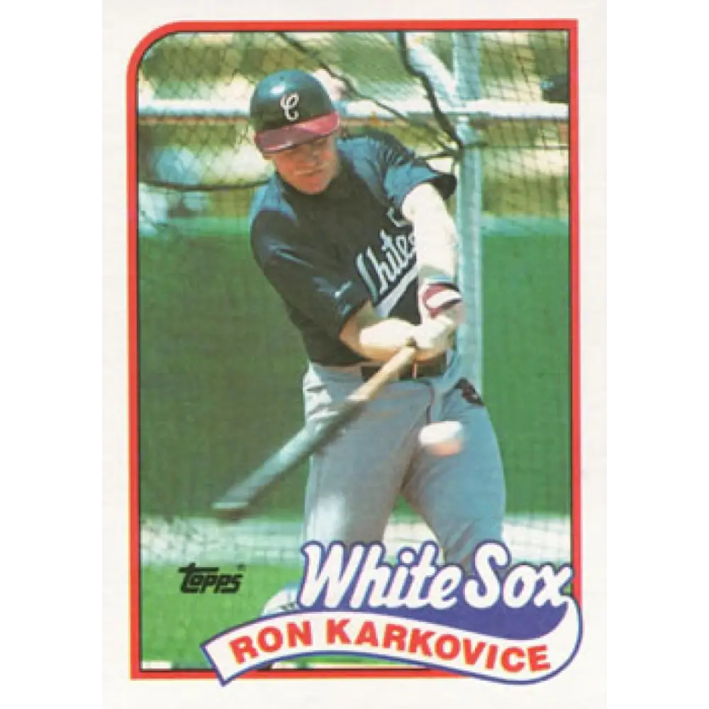 1989 Topps #308 Ron Karkovice NM-MT Chicago White Sox Baseball Card Image 1