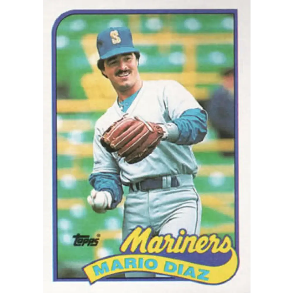 1989 Topps #309 Mario Diaz NM-MT Seattle Mariners Baseball Card Image 1