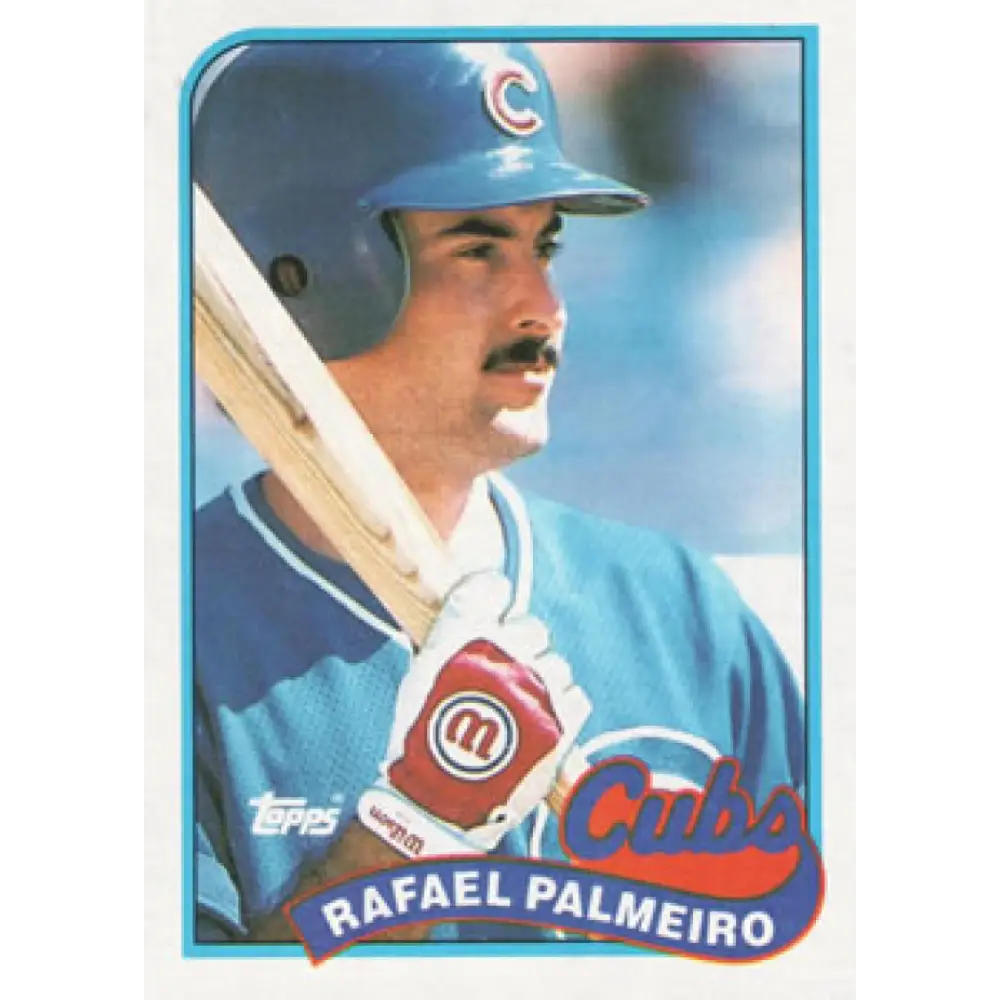 1989 Topps #310 Rafael Palmeiro NM-MT Chicago Cubs Baseball Card Image 1