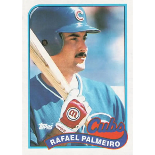 1989 Topps #310 Rafael Palmeiro NM-MT Chicago Cubs Baseball Card Image 1