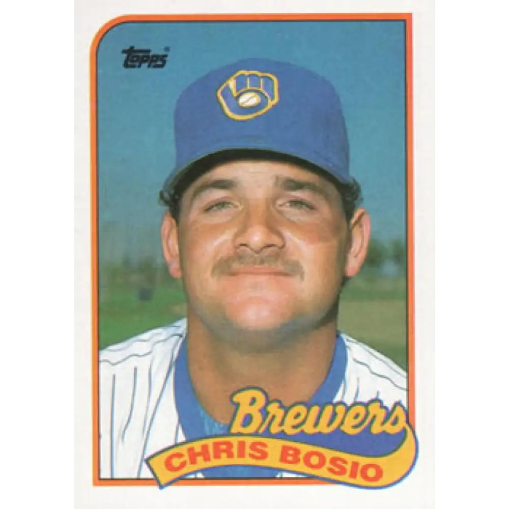 1989 Topps #311 Chris Bosio NM-MT Milwaukee Brewers Baseball Card Image 1