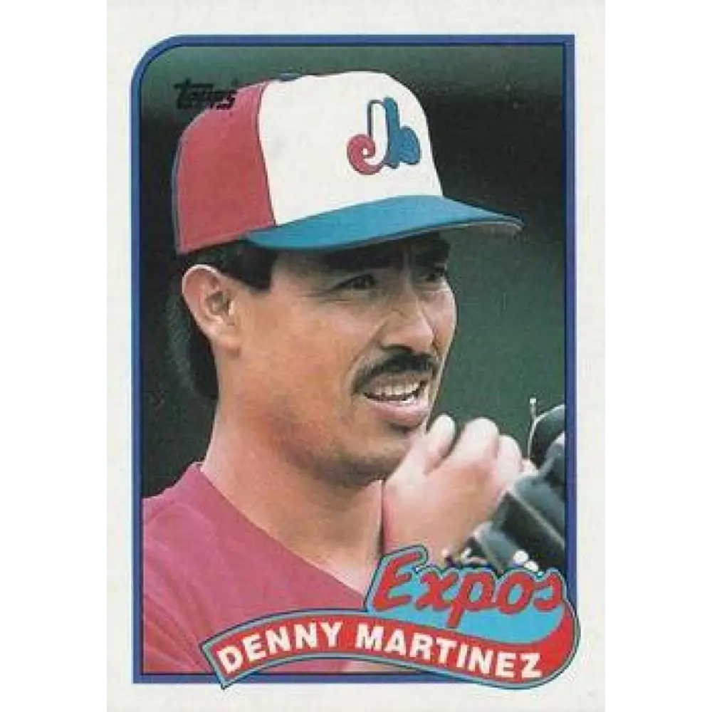 1989 Topps #313 Dennis Martinez NM-MT Montreal Expos Baseball Card Image 1