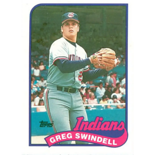 1989 Topps #315 Greg Swindell NM-MT Cleveland Indians Baseball Card Image 1