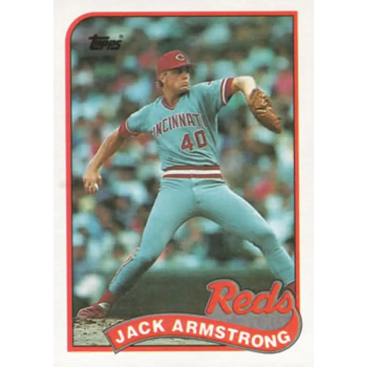 1989 Topps #317 Jack Armstrong NM-MT RC Rookie Cincinnati Reds Baseball Card Image 1